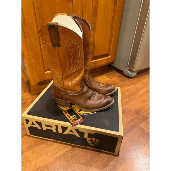 Ariat Shoes - Ariat Heritage Roughstock Cowboy Boots Womens 7.5 C Wide Brown Leather Western